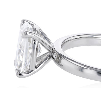 Luminesce Lab Grown 1.70 Carat Diamond Elongated Cushion Solitaire Ring in Sterling Silver