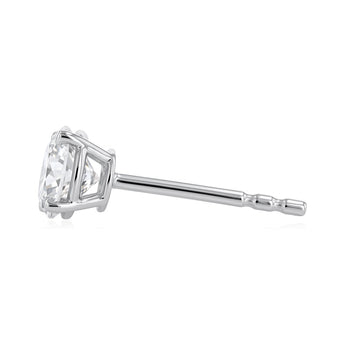 Luminesce Lab Grown 1 Carat Diamond Solitaire Stud Earrings in Sterling Silver