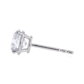 Luminesce Lab Grown 2 Carat Diamond Solitaire Stud Earrings in Sterling Silver