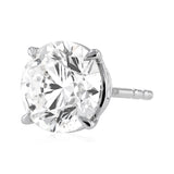 Luminesce Lab Grown 3 Carat Diamond Solitaire Stud Earrings in Sterling Silver