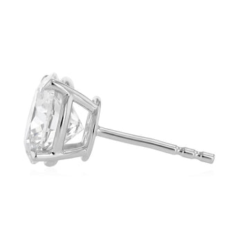 Luminesce Lab Grown 4 Carat Diamond Solitaire Stud Earrings in Sterling Silver