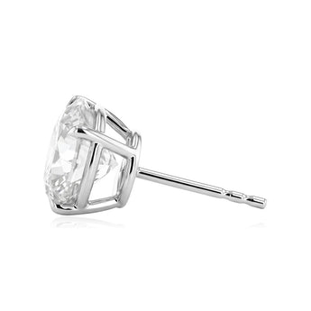 Luminesce Lab Grown 5 Carat Diamond Solitaire Stud Earrings in Sterling Silver