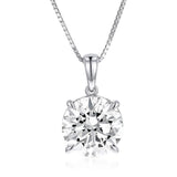 Luminesce Lab Grown 3 Carat Diamond Solitaire Pendant on 45cm Chain in Sterling Silver