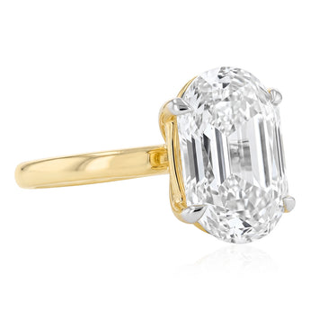 Luminesce Lab Grown 5 Carat Diamond Oval Solitaire in 9ct yellow Gold