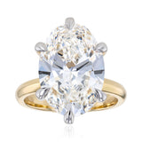 Lumiensce Lab Grown 8 Carat Diamond Oval Solitaire Ring in 9ct Yellow Gold