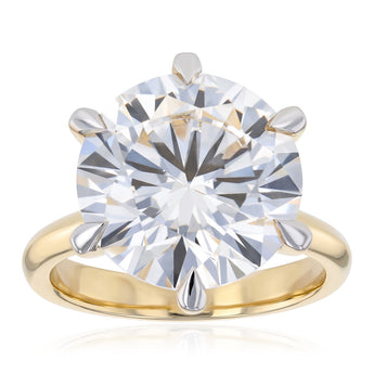 Luminesce Lab Grown 8 Carat Diamond Brilliant Solitaire Ring in 9ct Yellow Gold