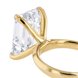 Luminesce Lab Grown 8 Carat Diamond Emerald Solitaire Ring in 9ct Yellow Gold