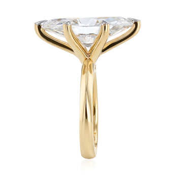 Luminsesce Lab Grown 8 Carat Diamond Marquise Solitaire Ring in 9ct Yellow Gold