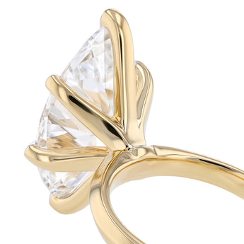 Luminsesce Lab Grown 8 Carat Diamond Marquise Solitaire Ring in 9ct Yellow Gold