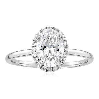 Luminesce Lab Grown 1.10 Carat Diamond Oval Ring in Sterling Silver