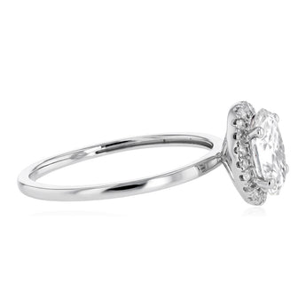 Luminesce Lab Grown 1.10 Carat Diamond Oval Ring in Sterling Silver