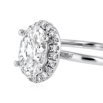 Luminesce Lab Grown 1.10 Carat Diamond Oval Ring in Sterling Silver
