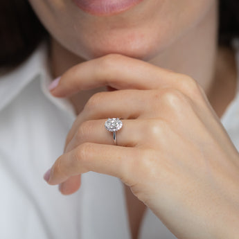 Luminesce Lab Grown 1.10 Carat Diamond Oval Ring in Sterling Silver