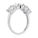 Lumiensce Lab Grown 2 Carat Diamond Oval Eternity Ring in Sterling Silver