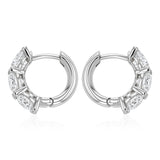 Luminesce Lab Grown 3 Carat Diamond Hoop Earrings in Sterling Silver