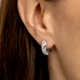 Luminesce Lab Grown 3 Carat Diamond Hoop Earrings in Sterling Silver