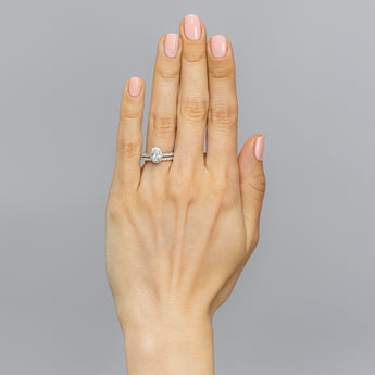 Lumiensce Lab Grown 1 Carat Diamond Bridal Set Ring in 9ct Yellow Gold