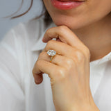 Luminesce Lab Grown 4 Carat Oval Diamond Solitaire Ring in 9ct Yellow Gold