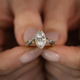 Luminesce Lab Grown 1 Carat Diamond Halo Ring in 9ct Yellow Gold