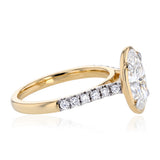 Luminesce Lab Grown 2.7 Carat Diamond with Oval Centre Bezel Ring in 9ct Yellow Gold