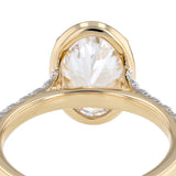 Luminesce Lab Grown 2.7 Carat Diamond with Oval Centre Bezel Ring in 9ct Yellow Gold