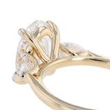 Luminesce Lab Grown 3 Carat Diamond with Oval Centre Ring in 9ct Yellow Gold