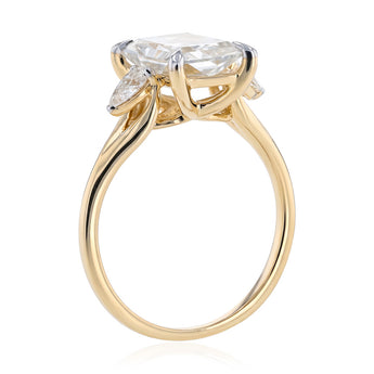 Luminesce Lab Grown 3.1 Carat Diamond with Radiant Cut Centre Ring in 9ct Yellow Gold