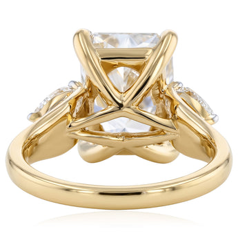 Luminesce Lab Grown 3.1 Carat Diamond with Radiant Cut Centre Ring in 9ct Yellow Gold