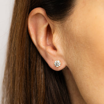 Luminesce Lab Grown 1.5 Carat Diamond Solitaire Stud Earrings in Gold Plated Sterling Silver