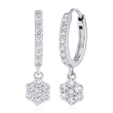 Luminesce Lab Grown 1/2 Carat Diamond Drop Earrings in 9ct White Gold