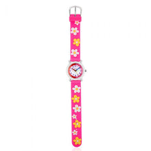 Load image into Gallery viewer, ECC Kids Flowers Pink Strap Watch