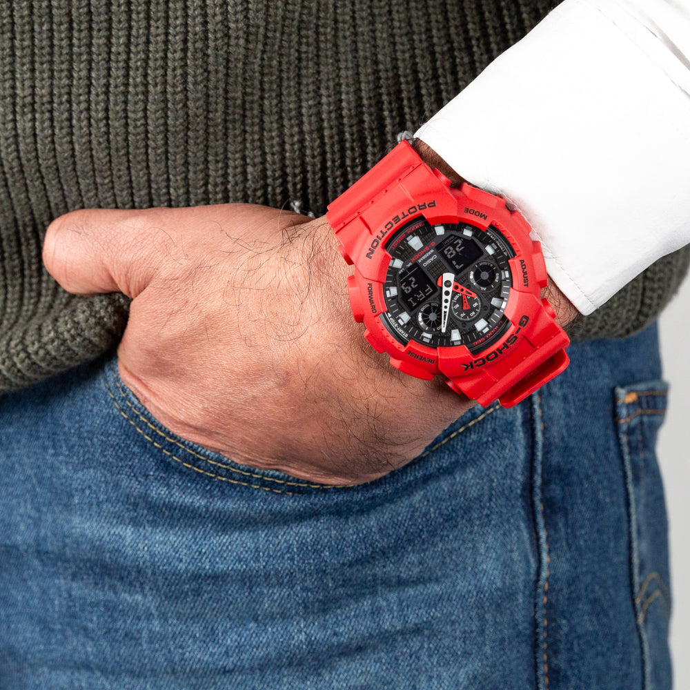 G-Shock GA100B-4A Red Watch