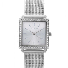 Load image into Gallery viewer, Ellis &amp; Co Jayde Stone Set Silver Tone Stainless Steel Womens Watch