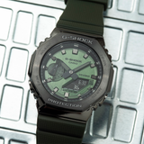 G-Shock GM2100B-3A Green Metal Covered 'CasiOak'