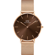 Load image into Gallery viewer, Daniel Wellington Petitte Amber DW00100478 Rose Stainless Steel Mesh 36mm