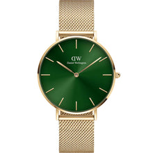 Load image into Gallery viewer, Daniel Wellington Petitte Emerald DW00100481 Gold Stainless Steel Mesh 36mm