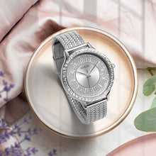 Load image into Gallery viewer, Guess GW0402L1 Soiree Silver Tone Mesh Watch