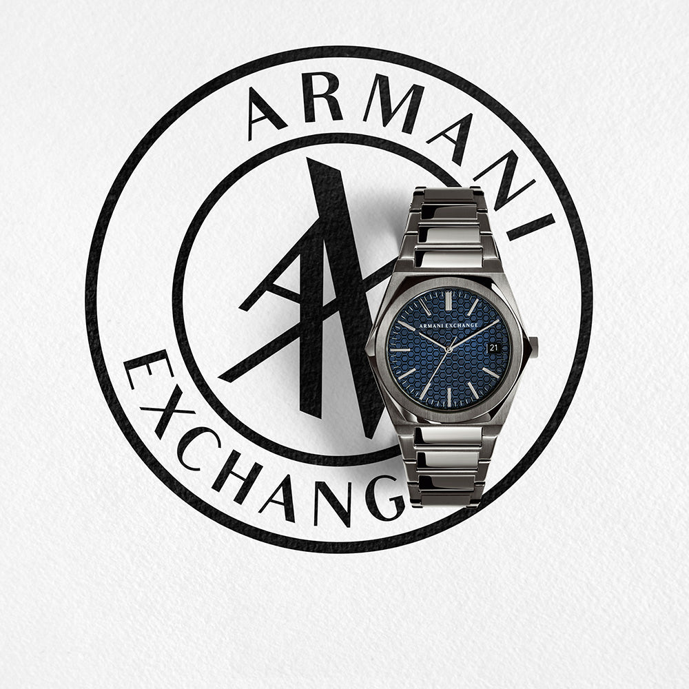 Armani Exchange AX2811 Geraldo Black Stainless Steel Mens Watch