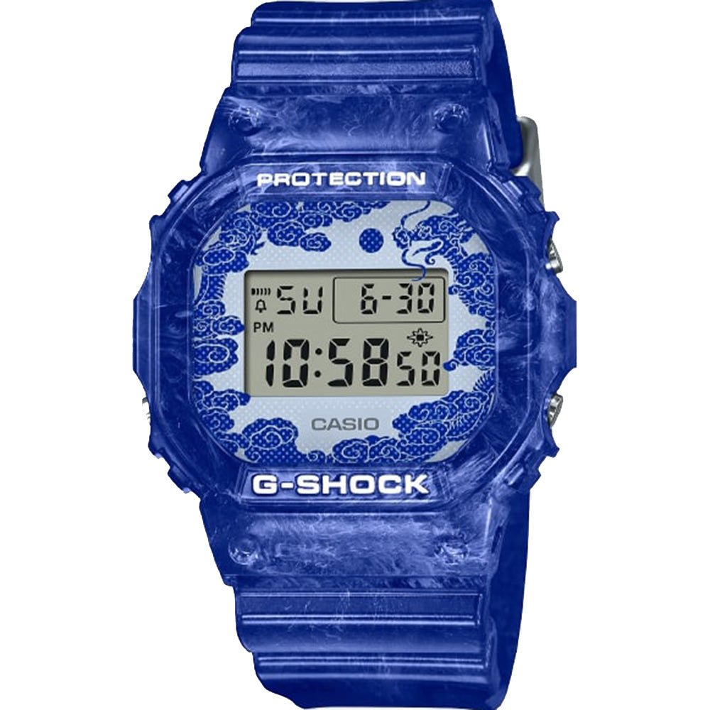 G-Shock DW5600BWP-2 Blue and White Pottery Watch