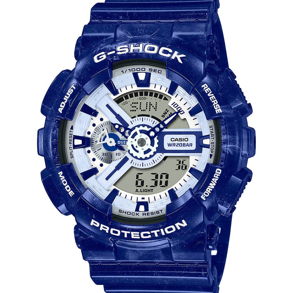 G-Shock GA110BWP-2A Blue and White Pottery