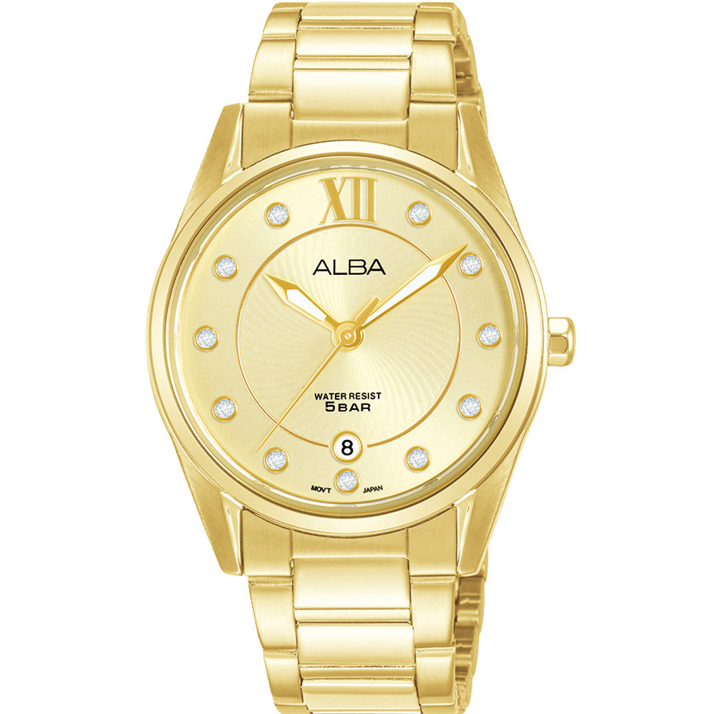 Alba AG8M60X Gold Tone Womens Watch