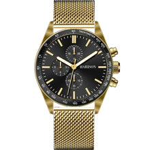 Load image into Gallery viewer, Harison Gold Mesh Mens Watch