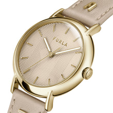 Load image into Gallery viewer, Furla WW00023022L2 Easy Shape Champagne Leather Womens Watch