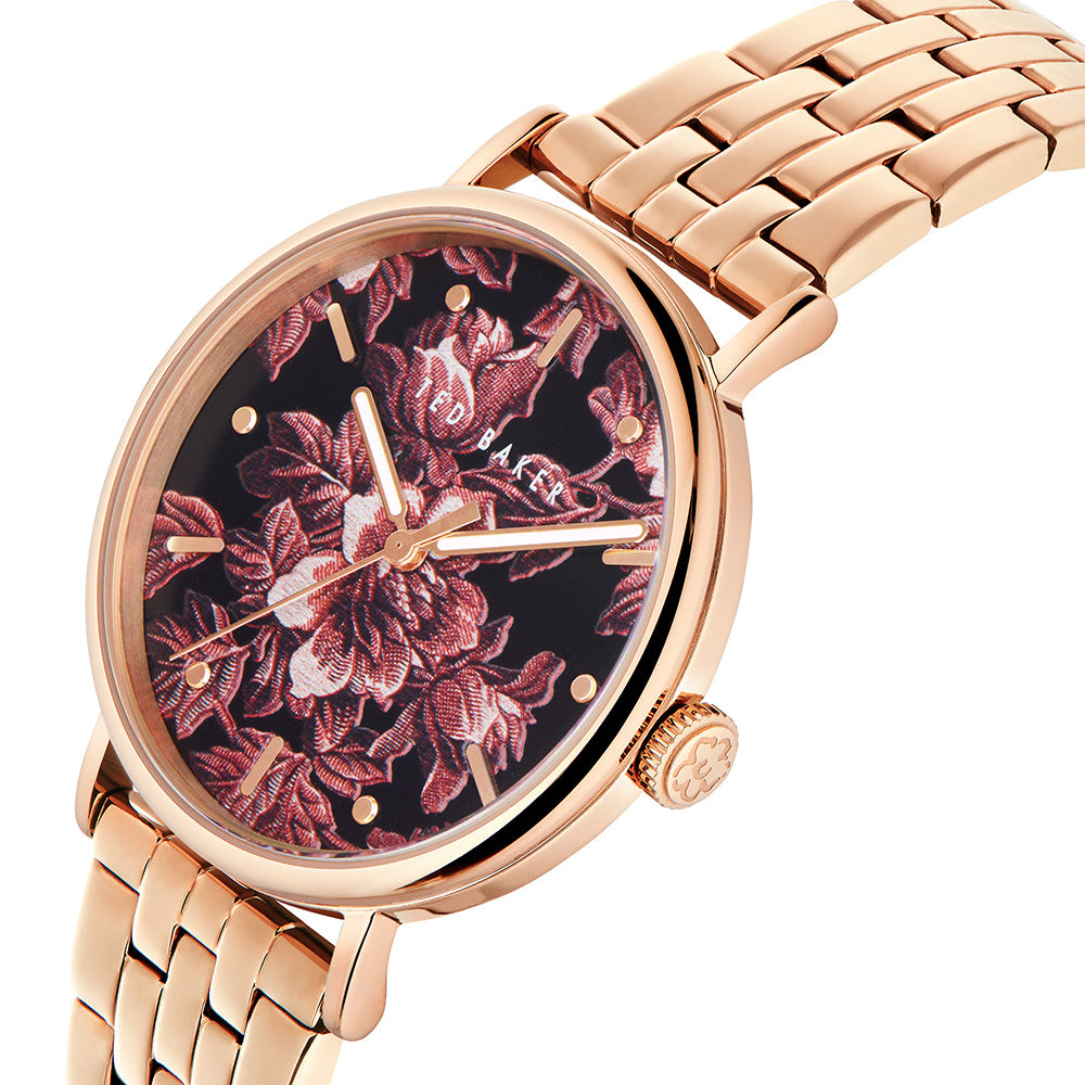 Ted Baker BKPPHF207 Phylipa Bloom Rose Tone Womens Watch