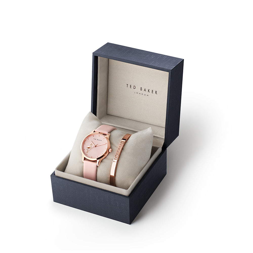 Ted Baker TWG02500 Fitzrovia Flamingo Womens Watch Boxset with Bangle