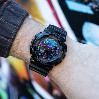 G-Shock GA100RGB-1 Garish Rainbow Gamers Mens Watch