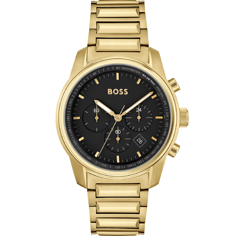 Hugo Boss 1514006 Trace Gold Tone Mens Watch