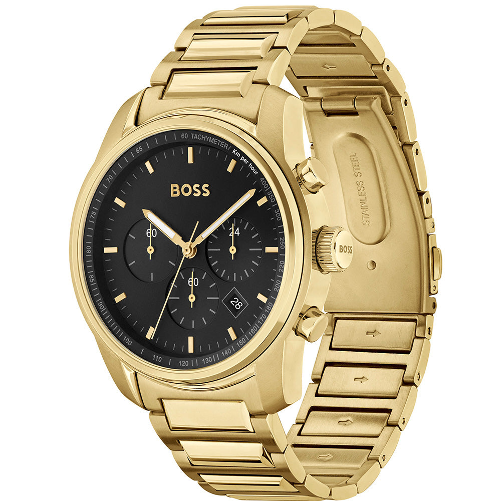 Hugo Boss 1514006 Trace Gold Tone Mens Watch