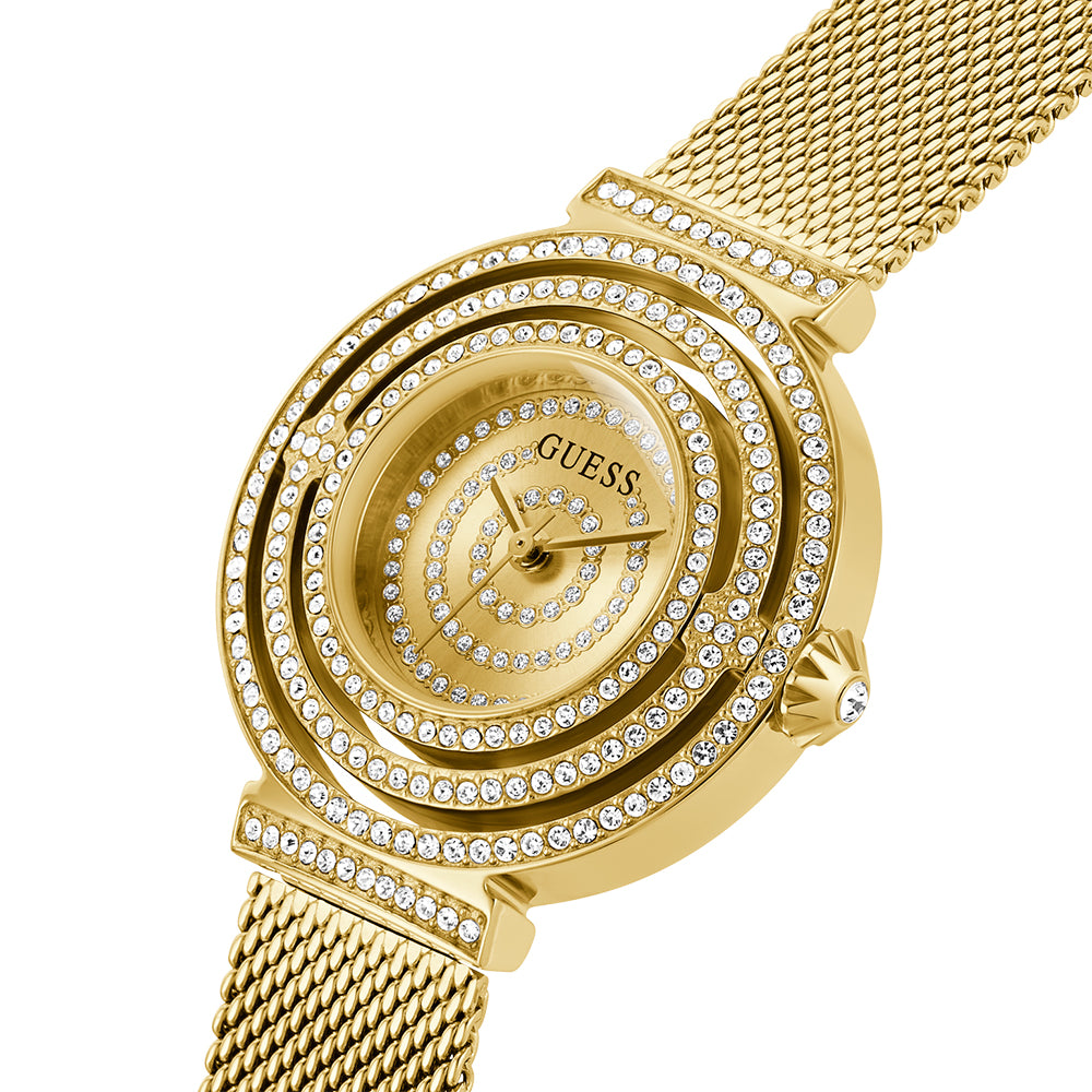 Guess GW0550L2 Dream Gold Tone Crystal Mesh Women’s Watch GUESS Guess GW0550L2 Dream Gold Tone Crystal Mesh Women’s Watch GUESS