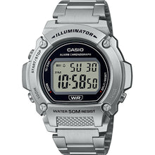 Load image into Gallery viewer, Casio W219HD-1 Digital Stainless Steel Mens Watch